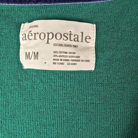 Y2K Aeropostale Deep V-Neck Striped Sweater Bella Swan Core Indie Sleaze M - Picture 3 of 5